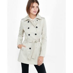 NWOT Classic Trench Coat With Trapunto Stitch Sash